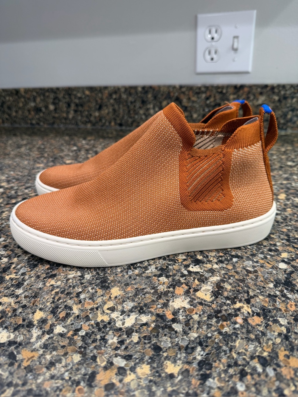 Rothys  Slip-On Knit Sneakers - Rust Brown
